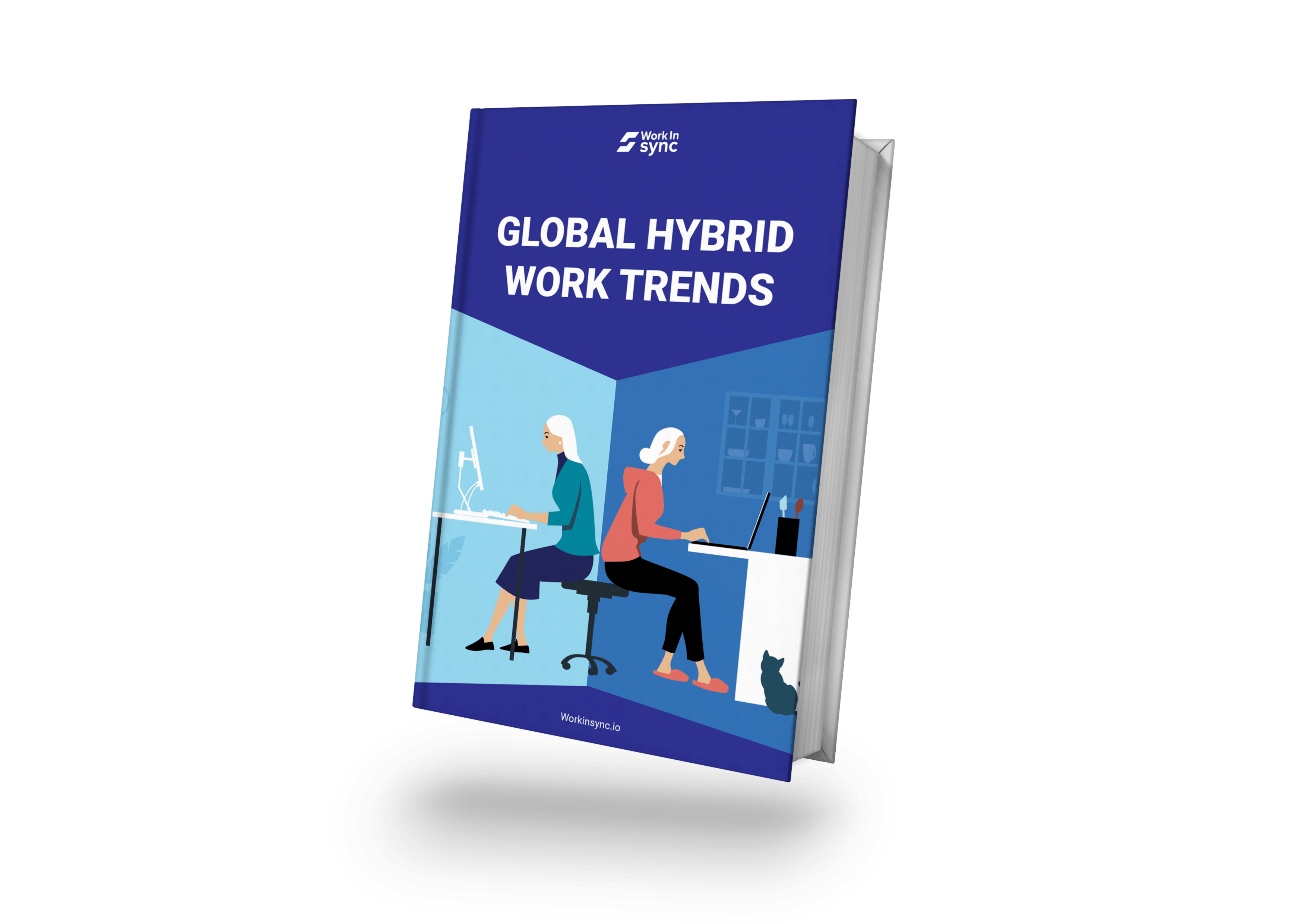 Hybrid Work Trends Reports 3D Image